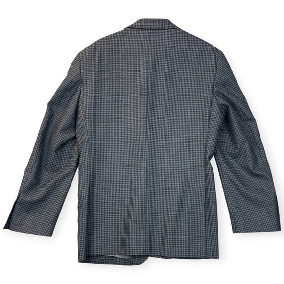 JoS. A. Bank Mens Blazer 1905 Micro Check Blue Gray Wool Traditional Fit Sz 40R - Picture 6 of 15